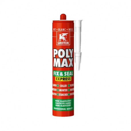 Mastic Poly Max Fix & Seal Express Griffon - 425g - Blanc
