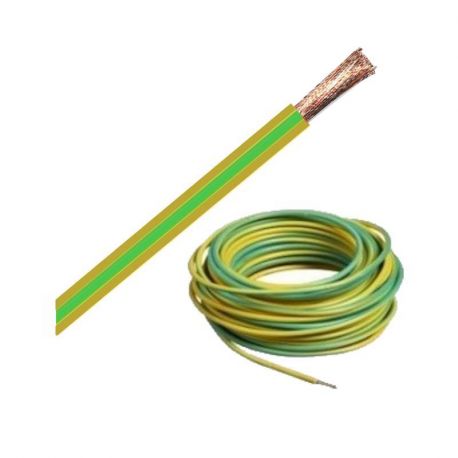 Cable domestique souple H05VK 1 vert/jaune