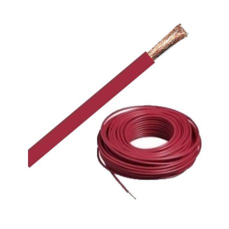 Câble domestique souple H07VK 1,5 - Rouge - 100 mètres