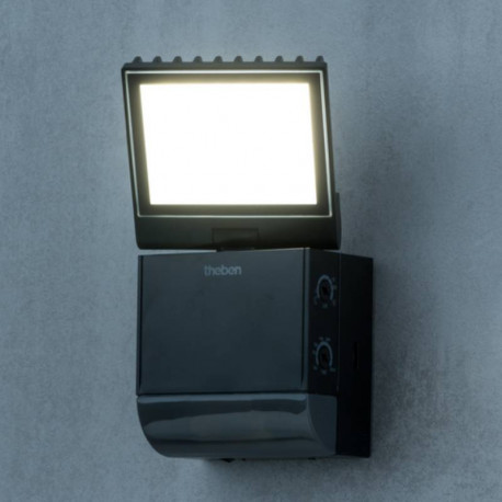 Projecteur LED theLeda S8-100 BK Theben - Détecteur de mouvement - Noir