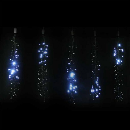 Rideau lumineux de Noël LED FESTISNOW 5 descentes 230 V