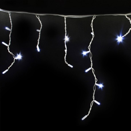 Stalactites lumineux de Noël LED pétillant blanc 60 descentes 230 V