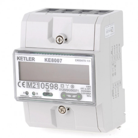 Compteur pour refacturer l'électricité Ketler - Tétra - 80A - Affichage LCD