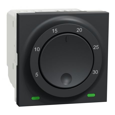Thermostat pour chauffage ou climatisation Unica - 8A - Anthracite