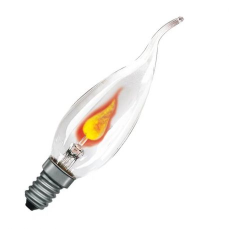 Ampoule incandescente flamme scintillante - E14 - 3W - H 130mm - Dimmable