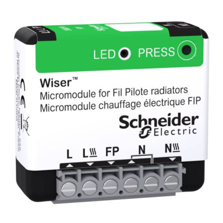 Micromodule encastré Wiser Schneider - pour radiateur électrique - Zigbee