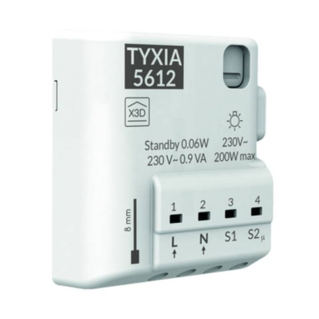 Récepteur radio Tyxia 5612 pour éclairage - 2 voies - Marche/arrêt