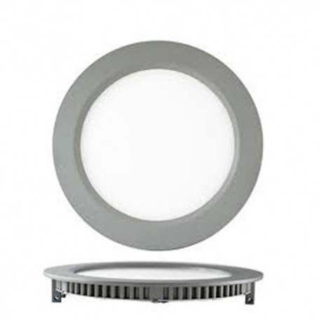 Spot plat aluminium LED Miidex - 12W Ø 170mm - 6000K avec alimentation