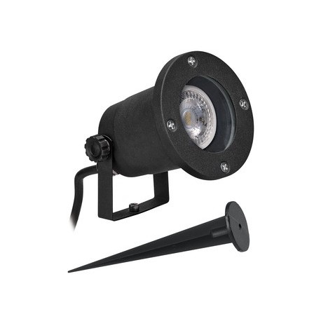 Projecteur orientable LED Aster + piquet - 6W - 4000K - Noir