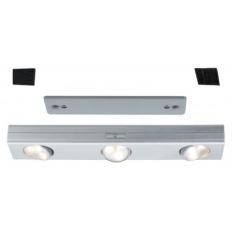 Lumière d'ameublement Jiggle Led avec interrupteur on/off - Chrome mat - Piles - 3000K - Dimmable
