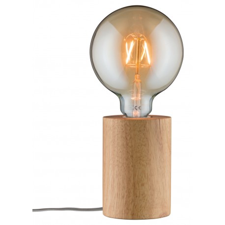 Lampe à poser NEORDIC TALIN - 20W - E27 - 230V - Bois - Dimmable - Sans ampoule - Fait main - Avec connecteur de câble