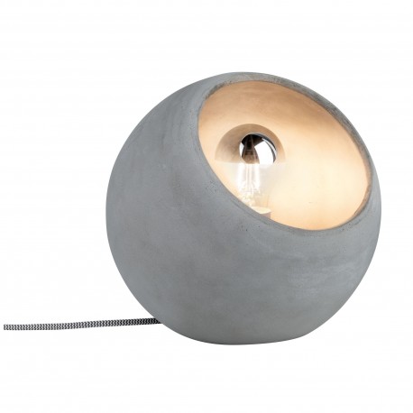 Lampe à poser NEORDIC INGRAM - 20W - E27 - 230V - Gris - béton - Dimmable - Sans ampoule - Fait main