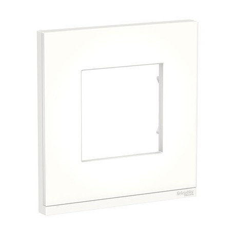 Plaque Unica Pure - Translucide avec liseré blanc - 2 modules - 1 poste