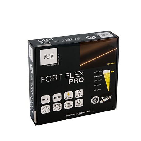 Pack ruban LED FORT FLEX PRO - 5m - 18W/m - 4000K - Blanc