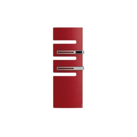 Sèche-serviettes connecté soufflant Atlantic Serenis Premium - Mât à droite - 750 + 1000W - Rouge