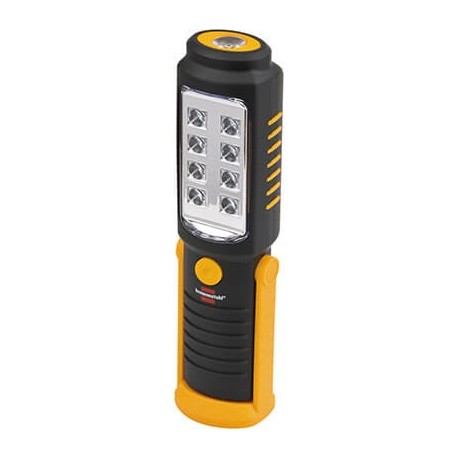 Lampe portable 8+1 LED - A piles - 250+100lm - Noir/jaune