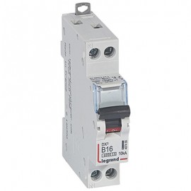 Disjoncteur DX³6000 - 16A - 1P+N - Courbe B - Vis/Vis