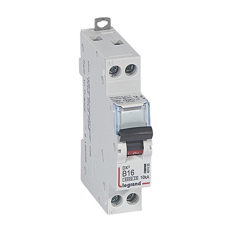 Disjoncteur DX³6000 - 16A - 1P+N - Courbe B - Vis/Vis