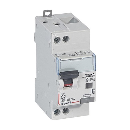 Disjoncteur différentiel DXᶾ 4500 - Vis/vis - 2A - AC - 6kA - 30mA