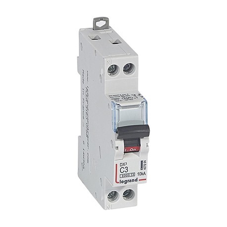 Disjoncteur DX³6000 - 3A - 1P+N - Courbe C - Vis/Vis