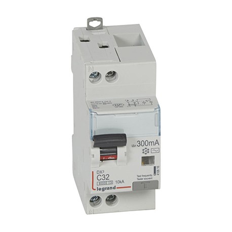 Disjoncteur différentiel DXᶾ 6000 - Vis/vis - 32A - AC - 10kA - 300mA - Uni + Neutre