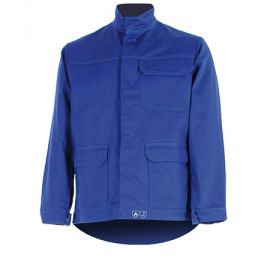 Veste FR spécial soudeur retardant flamme - Coton traité 335G - Taille M - Bleu