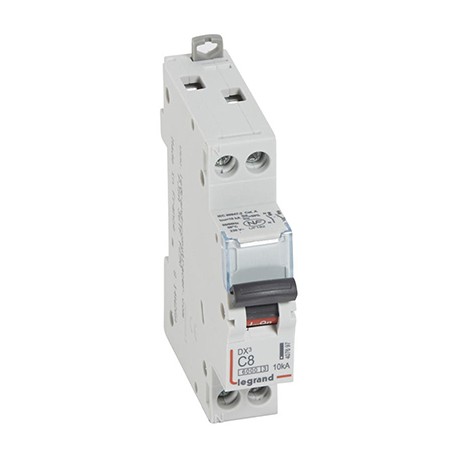 Disjoncteur DX³6000 - 8A - 1P+N - Courbe C - Vis/Vis