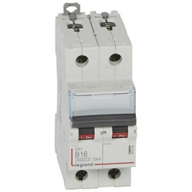 Disjoncteur DX³6000 - 16A - 2P - Courbe B - Vis/Vis