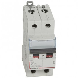 Disjoncteur DX³6000 - 10A - 2P - Courbe C - Vis/Vis