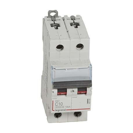 Disjoncteur DX³6000 - 10A - 2P - Courbe C - Vis/Vis