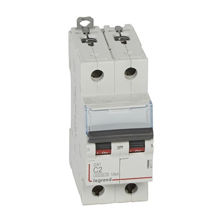 Disjoncteur DX³6000 - 2A - 2P - Courbe C - Vis/Vis