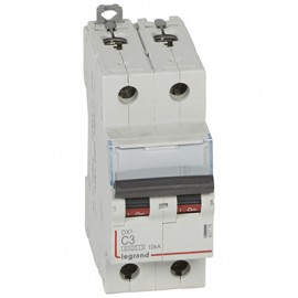 Disjoncteur DX³6000 - 3A - 2P - Courbe C - Vis/Vis