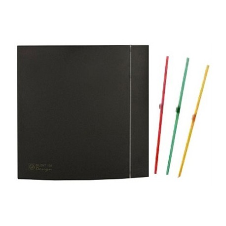 Aérateur Silent Design 100 CZ Black - 8W - 85m3/h - Avec clapet anti-retour