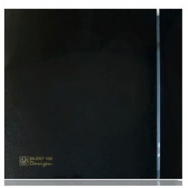 Aérateur Silent Design 100 CZ Black - série SWAROVSKI - 8W - 85m³/h - Avec clapet anti-retour