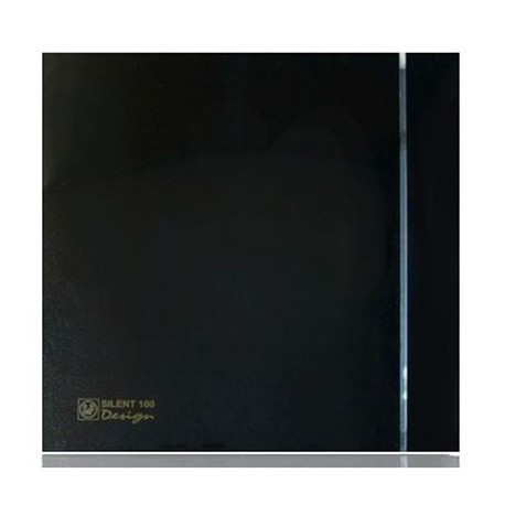 Aérateur Silent Design 100 CZ Black - série SWAROVSKI - 8W - 85m³/h - Avec clapet anti-retour