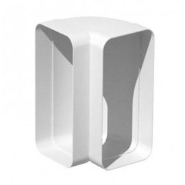 Coude vertical rectangulaire CVR pour conduit PVC Rigide - Extra-plat 55 x 110 mm
