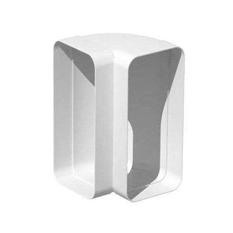 Coude vertical rectangulaire CVR pour conduit PVC Rigide - Extra-plat 55 x 110 mm