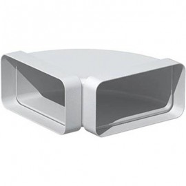 Coude horizontal rectangulaire CHR pour conduit PVC Rigide - Extra-plat 55 x 110 mm