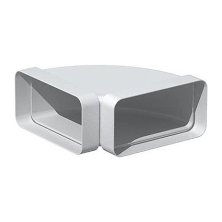 Coude horizontal rectangulaire CHR pour conduit PVC rigide - Extra-plat 55 x 220 mm