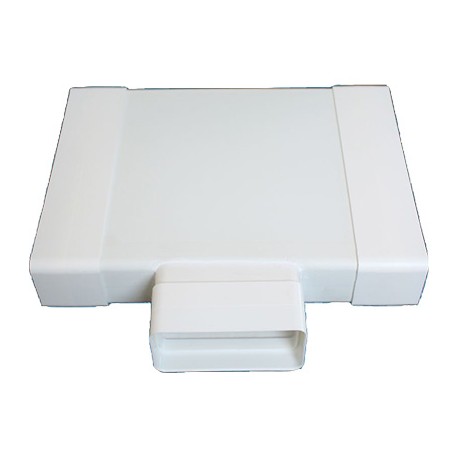 Té réduit horizontal rectangulaire TRP pour conduit PVC rigide - Extra-plat 55 x 220 mm