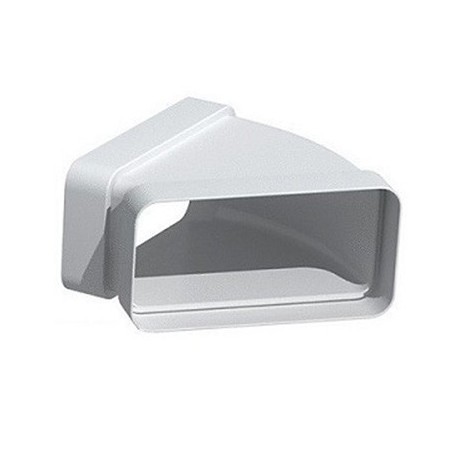Coude horizontal rectangulaire CHM pour conduit PVC Rigide - Extra-plat 55 x 110 mm
