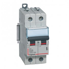 Disjoncteur DX³6000 - 25A - 2P - Courbe D - Vis/Vis