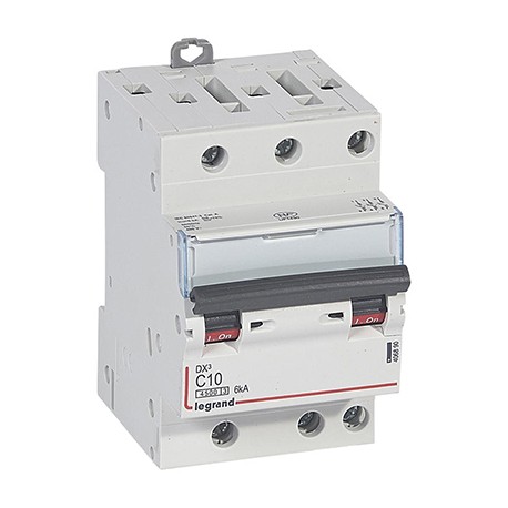Disjoncteur DX³4500 - 10A - 3P- Courbe C - Vis/Vis