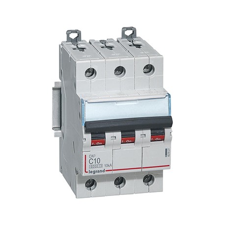 Disjoncteur DX³6000 - 10A - 3P- Courbe C - Vis/Vis
