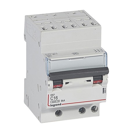 Disjoncteur DX³4500 - 16A - 3P- Courbe C - Auto/Vis