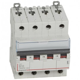 Disjoncteur DX³6000 - 10A - 4P- Courbe B - Vis/Vis