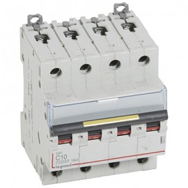 Disjoncteur DX³10000 - 10A - 4P- Courbe C - Vis/Vis
