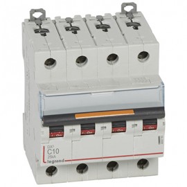 Disjoncteur DX³25kA - 10A - 4P- Courbe C - Vis/Vis