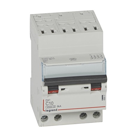 Disjoncteur DX³4500 - 10A - 4P- Courbe C - Auto/Vis