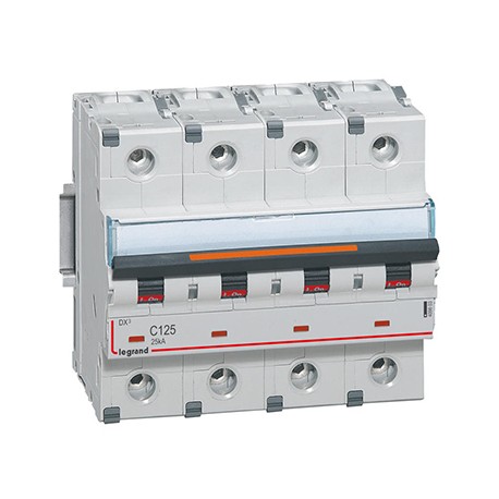 Disjoncteur DX³25kA - 125A - 4P- Courbe C - Vis/Vis